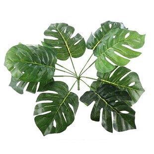 Plastic Fake Faux Artificical Monstera Plant Home Office Tro