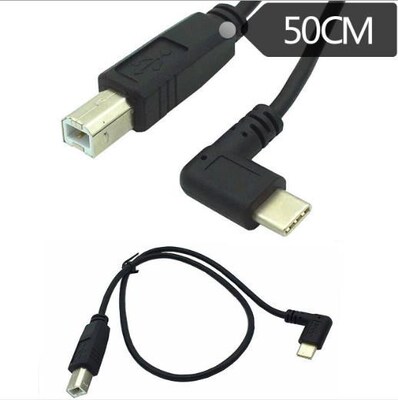 Right elbow type-c 90 degrees to USB standard B type data ca