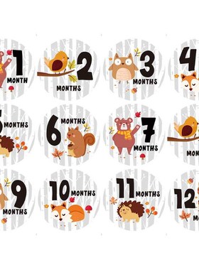 Ice-Cream Sticker Photo-Cards Baby-Growth-Album Monthly Newb