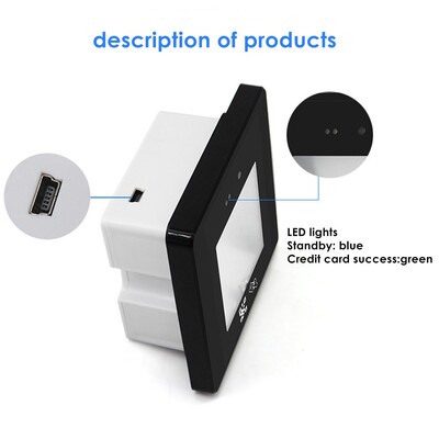 DC12V  RFID barcode 2D QR code Reader Access Control Reader