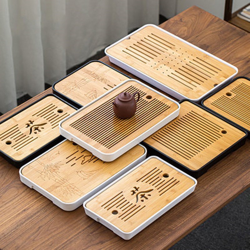 Bamboo Tea Tray Pu'er tea Tea Board  1PC Drainage Water Stor