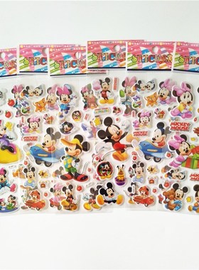 6 Sheets Anime Mouse Minnie Mickey Stickers Laptop Car Styl