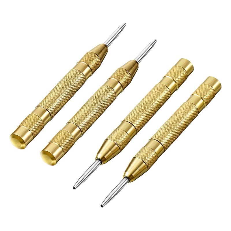 4 Pcs Automatic Center Hole Punch Spring Loaded 5 Inch Adjus