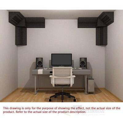 ABSF 4 Pcs Acoustic Panels Soundproofing Foam Sound Absorbin