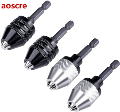 4Pcs 0.3-6.5mm Keyless Drill Chuck Screwdriver Impact Driver