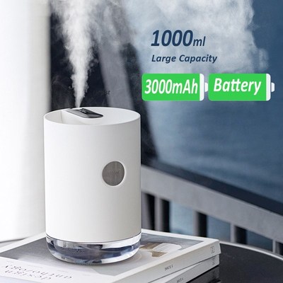 Home Air Humidifier 1L 3000mAh Portable Wireless USB Aroma W