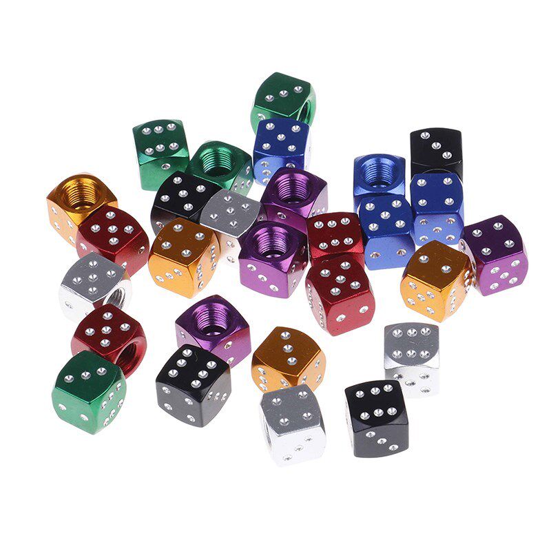 4pcs/lot valve stem caps  universal dice tire tyre car auto