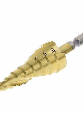 7.5cm HSS Spiral Grooved Step Cone Drill Bit 1/4