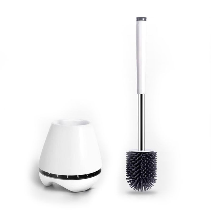 Hygienic Toilet Brush with Holder Bathroom Toilet Bowl Brush