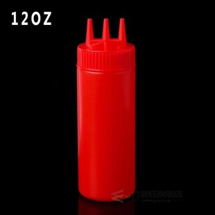 PP Squeeze Bottle 3 Hole Condiment Dispenser Salad Ketchup C