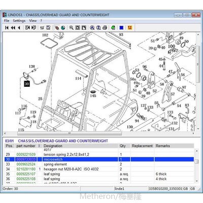 Linde forklift part microswitch 0009733033 electrical truck