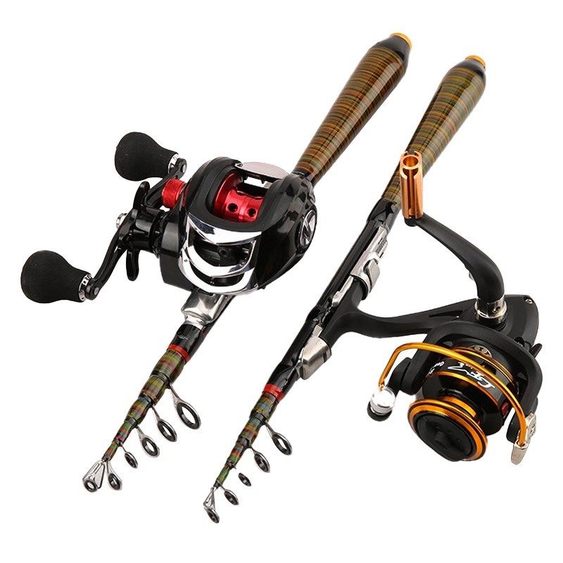 Telescopic Rock Fishing Rod Spinning fly Carp Feeder carbon