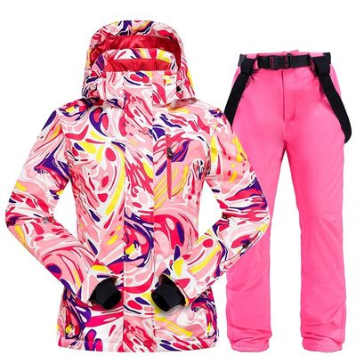 New Winter Ski Suit Women Windproof Waterproof Warm Padded