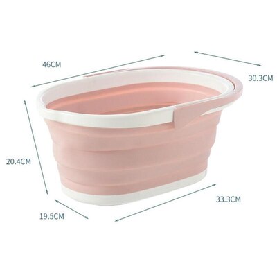 Foldable Plastic Mop Bucket KItchen Dishpan Portable Wash Ba