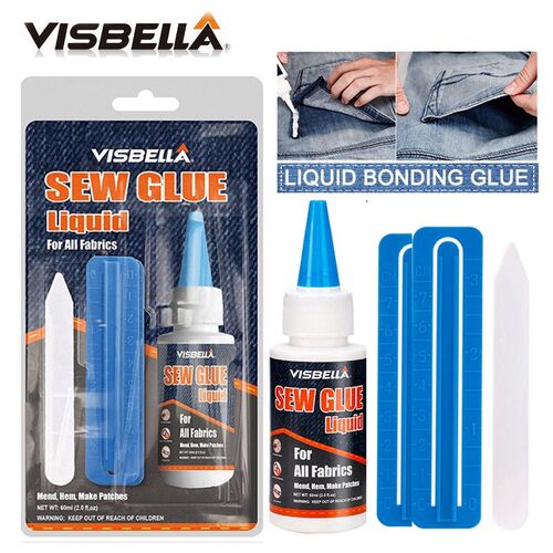 180ml Liquid Bonding Glue Sew Fabric Adhere Repair kit for C