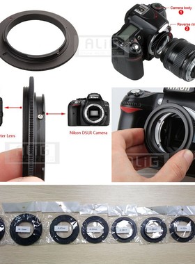 Aluminum Camera Macro Lens Reverse Adapter Ring for Nikon A