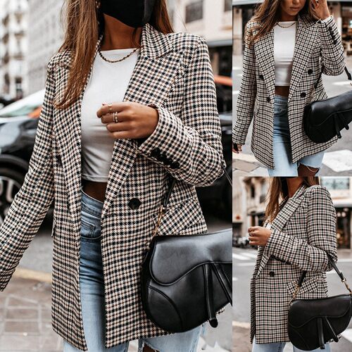 Business Coat Womens Fashion Long Sleeve Open Cardigan Color