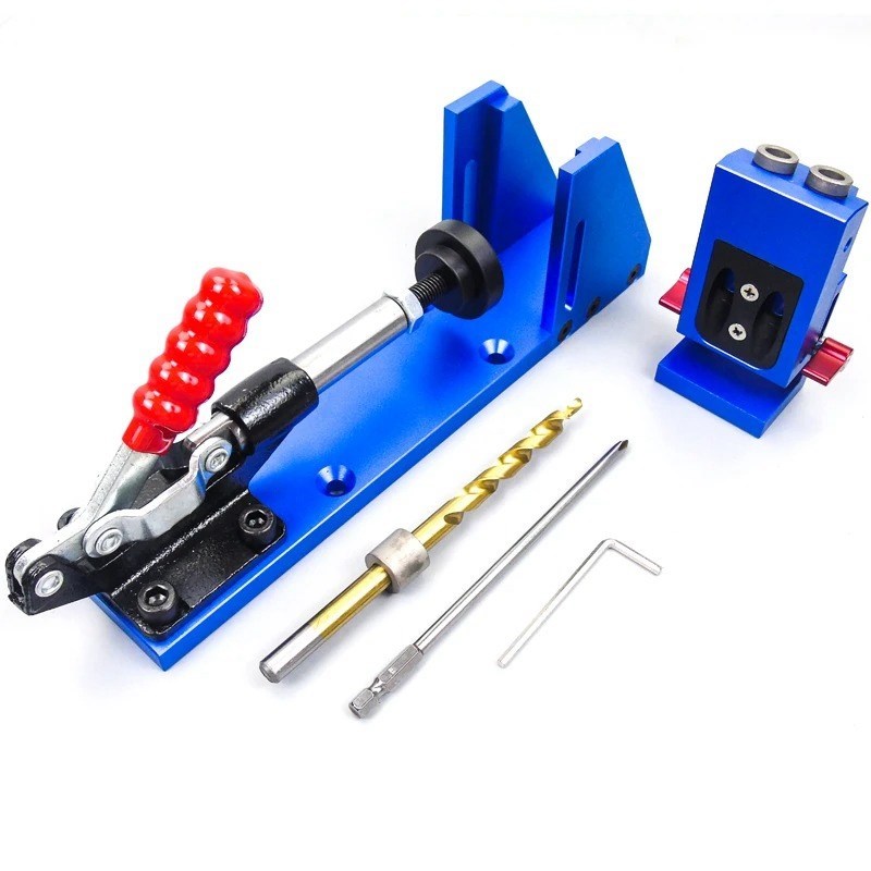 Upgrade XK-2 Pocket Hole Jig Wood Toggle Clamps with Drillin