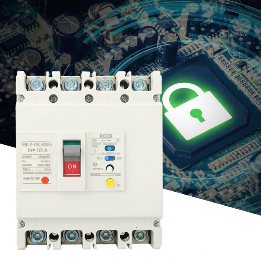 3P+N Residual Current Circuit RCCB Plastic shell Breaker 800
