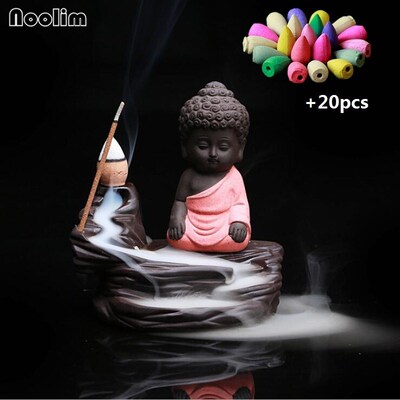 Backflow Incense Burner Ceramic Little Monk  Incense Holder