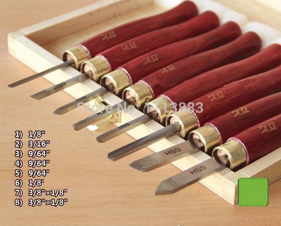 8PCS HSS Miniature Woodturning Chisel SET For Small Details