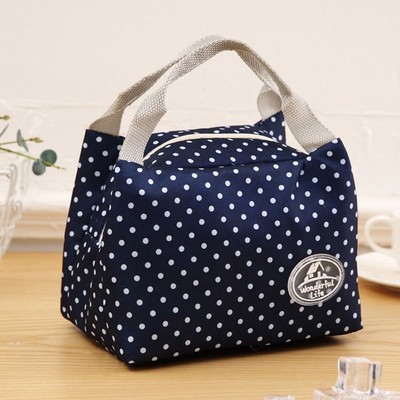 Fashion Simpl etriped Dot Portable Lunch box Bag Thermal Ins