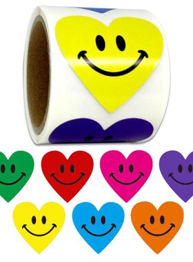38mm smile heart shape design sunny face emoticons Stickers