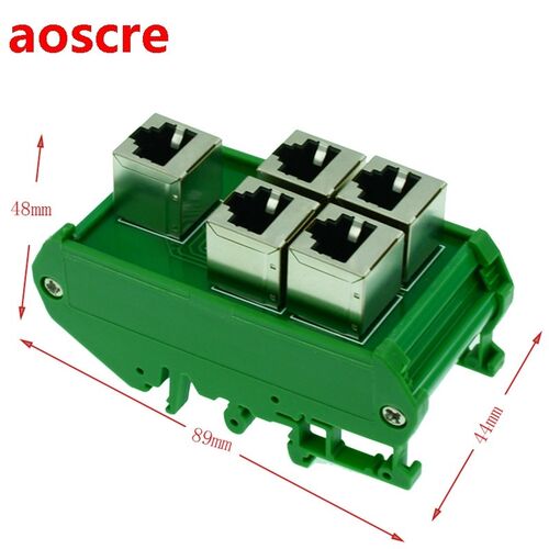 RJ45 8P8C vertical breakout board RJ45 female to 4 x RJ45 fe