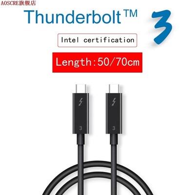 Thunderbolt 3 Cable 40Gbps 100W 5A/20V USB C Data Cable Supp