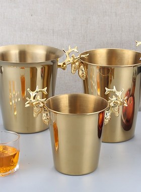 KTV Wine Chiller Bottle Cooler Beer Chiller Ice Barrel Silve