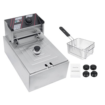 2500W Stainless Steel Commercial Electric Deep Fryer Stove S