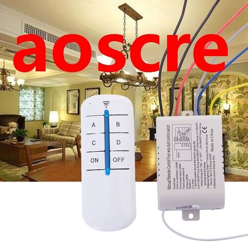 4 Way Light Lamp Digital Wireless Remote Control Switch ON/O