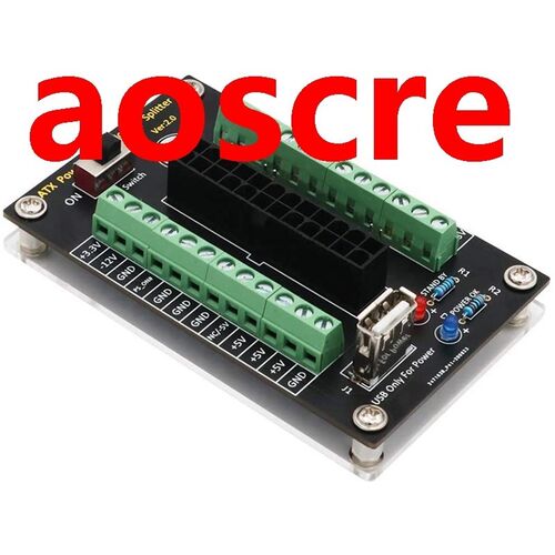 ATX 24/20 Pin Power Supply Breakout Board Module with USB 5V