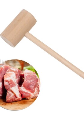 12pcs Solid Wood Mini Hammers Hitting Hammer Cake Mallet Kid