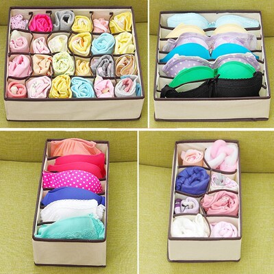 1Pcs 6/7/8/24 Cells Underwear Bra Organizer Storage Box Unde