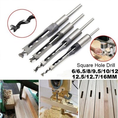 Woodworking square bit mortising square hole drilling cored