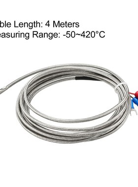 Pt100 Temperature Sensor Probe 5M Cable 4mmx30mm Thermocoupl