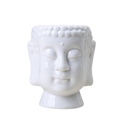 Flower-Pot Statue Home-Desk-Decoration Ceramic Buddha Zen Su