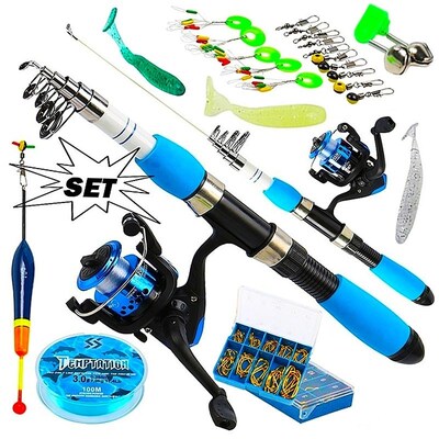 Sougayilang Fishing Rod Full Kits with Telescopic Fishing Ro
