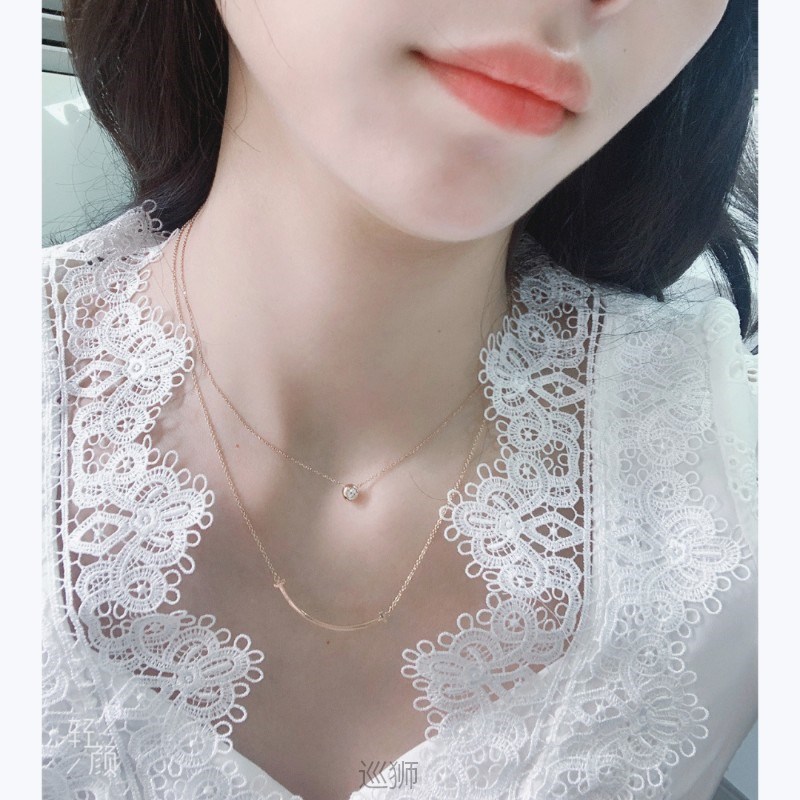 Original simple atmosphere simulation fine diamond necklace