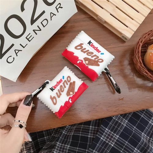 3D Kinder Bueno Chocolate Candy silicone cover for airpods p
