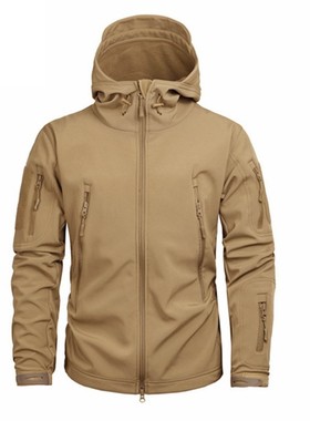 Tactical Jacket for Men Soft Shell Jacket Military Hooded Co