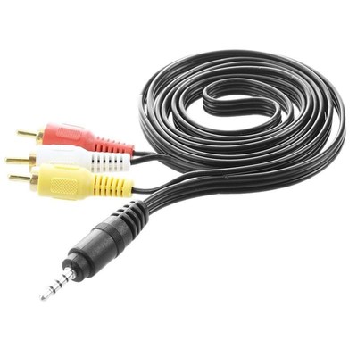 4.9ft 3.5mm plug to 3 RCA Male Adapter AV Extension Cable fo