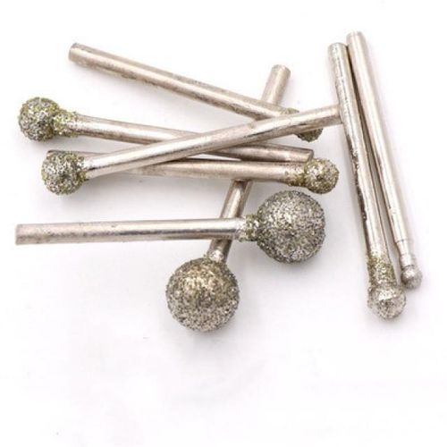 Grinding head mounted tips 60 grit shank spherical diamond D