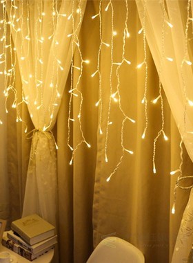 3m LED Icicle Curtain Window Lights Waterfall Fairy String