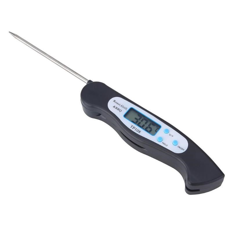 Folding Digital Oven Lab Thermometer BBQ Meat Food Liquid Wa