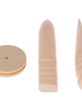 1pcs Wooden Leathercraft Round Wood Edge Slicker Craft Leath