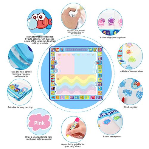 Coolplay Magic Water Drawing Mat Coloring Doodle Mat with Ma