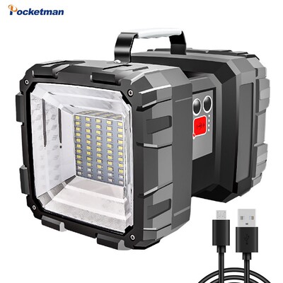 200W Brightest L2 / P70 double head flashlight USB LED Searc