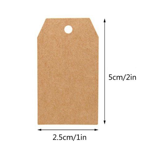 300Pcs Kraft Paper Gift Tags 2 x 1inch Craft Tag with String